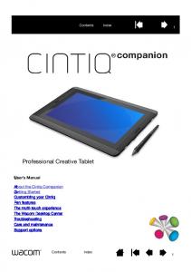 Cintiq Companion User's Manual - Wacom