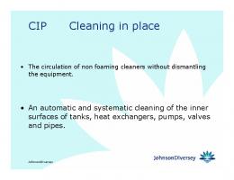 CIP Cleaning in place