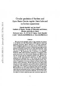 Circular geodesics of Bardeen and Ayon-Beato-Garcia regular black ...