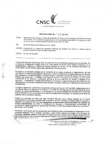 Circular No. 05 de 2012