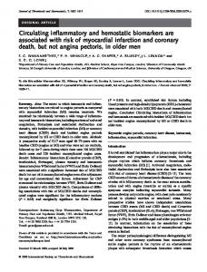 Circulating inflammatory and hemostatic biomarkers ... - BioMedSearch