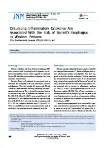 Circulating Inflammatory Cytokines Are Associated ... - ScienceCentral