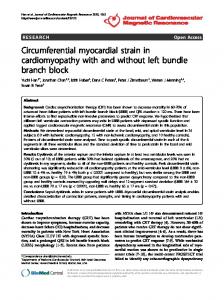 Circumferential myocardial strain in