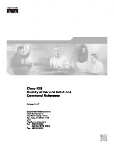 Cisco IOS Quality of Service Solutions Command Reference