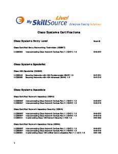 Cisco Systems Certifications