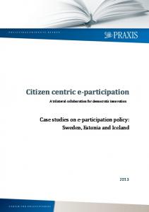 Citizen centric e-participation - DiVA