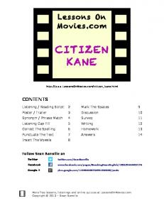 CITIZEN KANE - Lessons On Movies.com