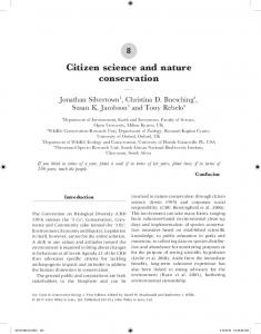 Citizen science and nature conservation - Jonathan Silvertown