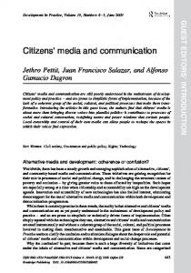 Citizens' media and communication