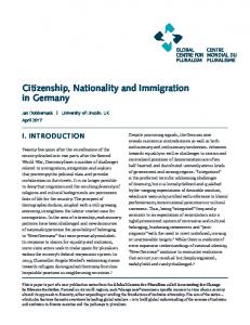 Citizenship, Nationality and Immigration in Germany