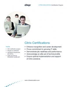 Citrix Certifications