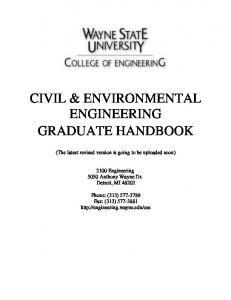 CIVIL & ENVIRONMENTAL ENGINEERING UNDERGRADUATE ...