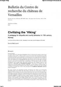 Civilizing the 'Viking'