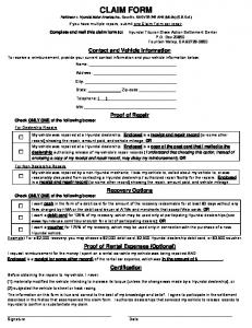 CLAIM FORM