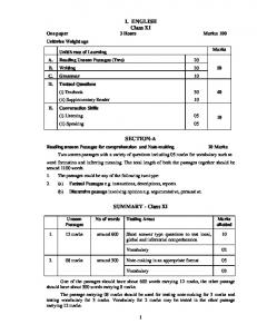 class 11th syllabus