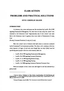 class action problems and practical solutions - ASEAN Law ...