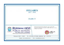 Class Vth final - Rukmini Devi Public School