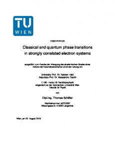 Classical and quantum phase transitions in strongly