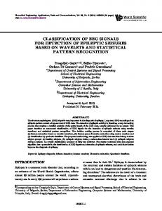 classification of eeg signals for detection of epileptic ... - World Scientific