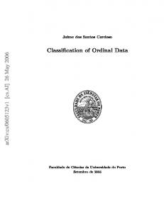 Classification of Ordinal Data