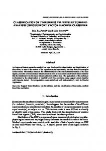 classification of time series via wavelet subband analysis using ...