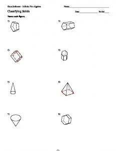 Classifying Solids - Kuta Software