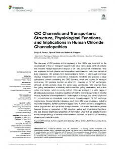 ClC Channels and Transporters: Structure, Physiological ... - Core