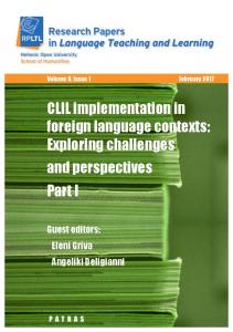 CLIL implementation in foreign language contexts