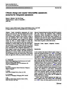 Climate change and coastal vulnerability assessment: scenarios for ...