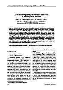 Climate change and groundwater resources in Mekong Delta, Vietnam