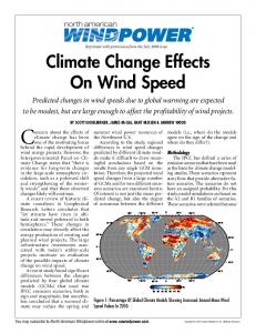 Climate Change Effects On Wind Speed - 3Tier