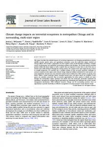 Climate change impacts on terrestrial ecosystems in metropolitan ...