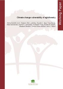 Climate change vulnerability of agroforestry.PDF - India Environment ...