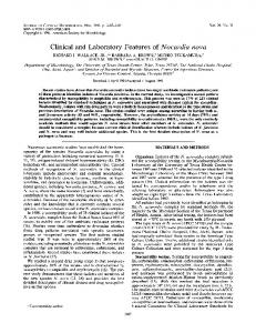 Clinical and laboratory features of Nocardia nova.
