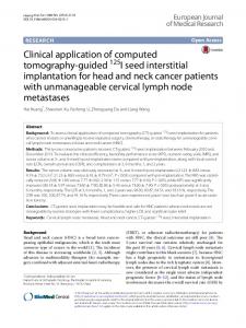 Clinical application of computed tomography ... - Semantic Scholar