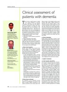 Clinical assessment of patients with dementia - ACNR