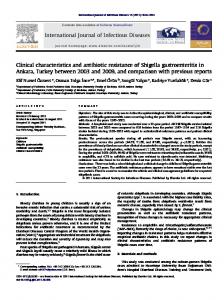 Clinical characteristics and antibiotic resistance of Shigella ...