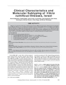 Clinical Characteristics and Molecular Subtyping of Vibrio vulnificus ...