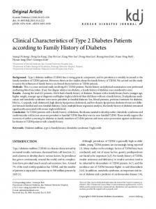 Clinical Characteristics of Type 2 Diabetes ... - KoreaMed Synapse