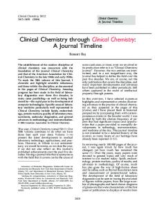 Clinical Chemistry through Clinical Chemistry: A Journal Timeline