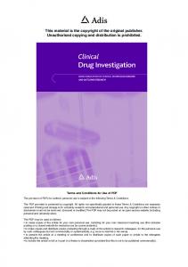 Clinical Drug Investigation 2012