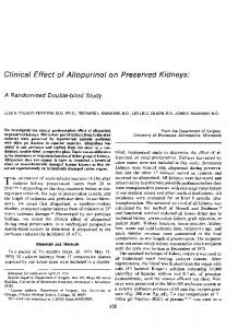 Clinical Effect of Allopurinol on Preserved Kidneys - NCBI