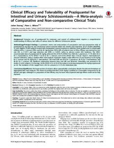 Clinical Efficacy and Tolerability of Praziquantel for ... - Semantic Scholar