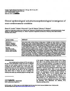 Clinical-epidemiological and ...