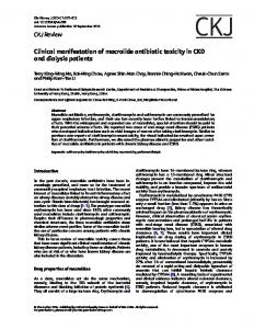 Clinical manifestation of macrolide antibiotic toxicity ... - Oxford Journals