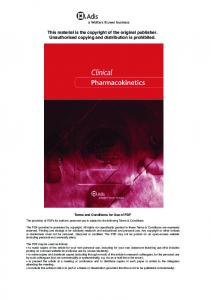 Clinical Pharmacokinetics 2012