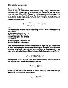 Clinical pharmacokinetics