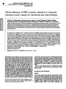 Clinical relevance of KRAS mutation detection in ... - BioMedSearch