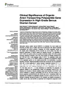 Clinical Significance of Organic Anion Transporting ...