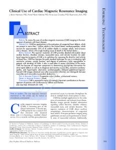 Clinical Use of Cardiac Magnetic Resonance Imaging